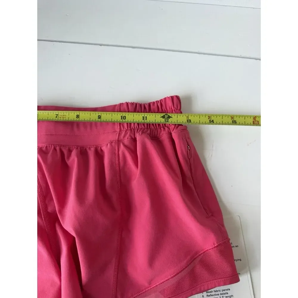 Lululemon Square Tag Hotty Hot Size 8 Low-Rise Lined Short 2.5” Lip Gloss Pink